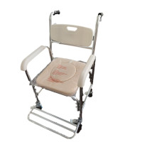 Cadeira banho e sanitária macia com rodas 